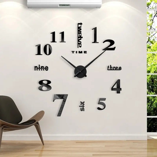 3D Wall Decal Decorative Clock