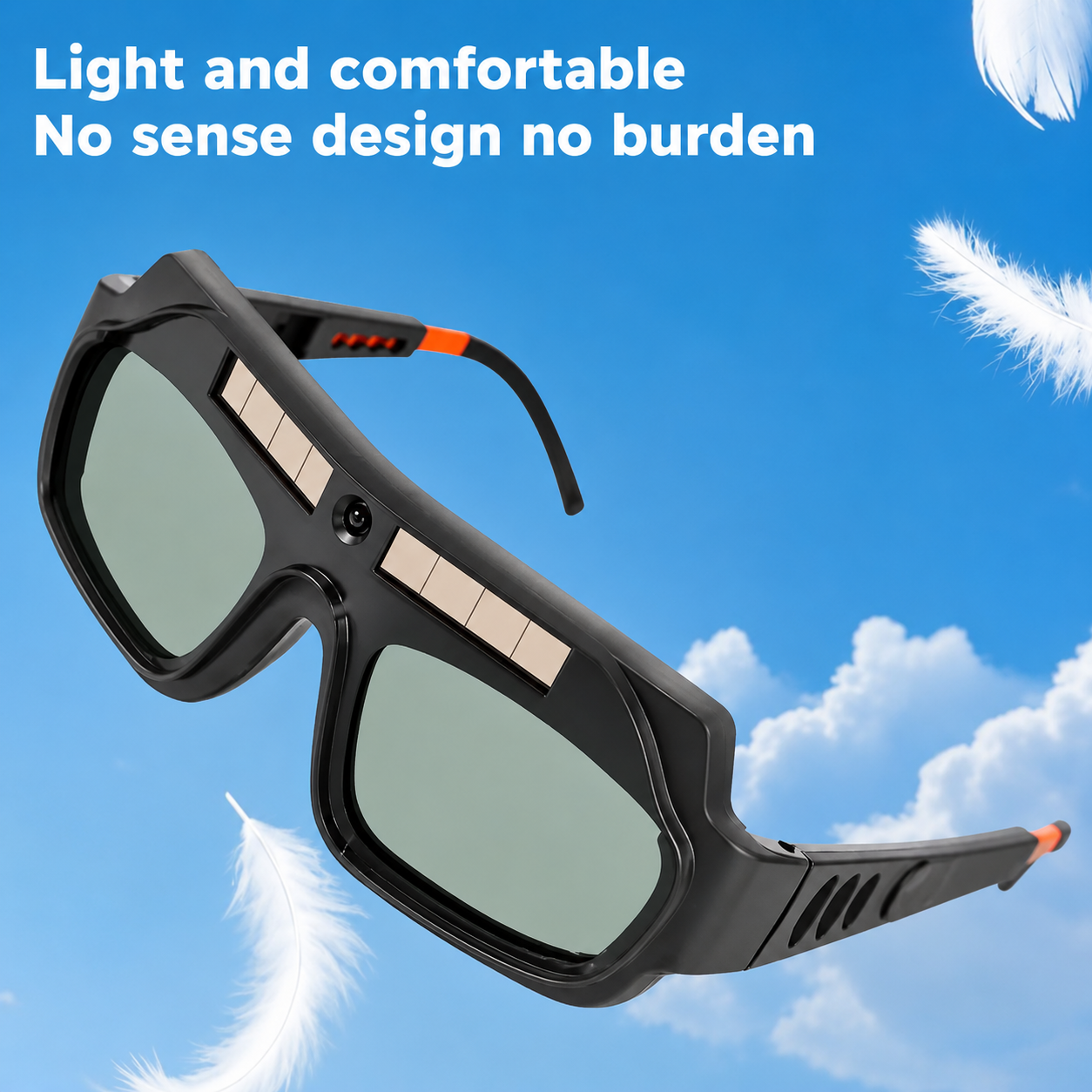 Solar Auto-Darkening Blue Glass Lens