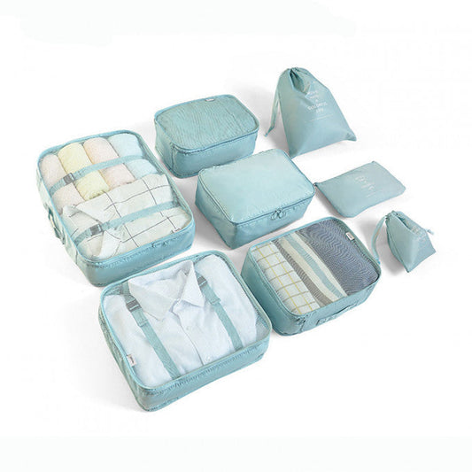 7 pieces portable luggage packing cubes